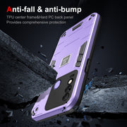 For Tecno Spark 8 2 in 1 Shockproof Phone Case(Purple)