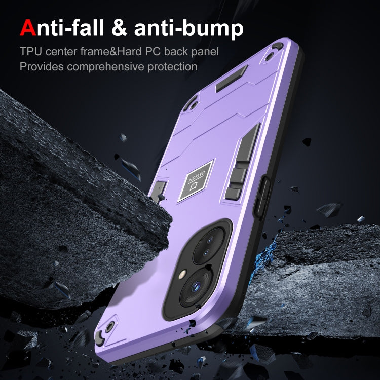 For Tecno Spark 9 Pro 2 in 1 Shockproof Phone Case(Purple)