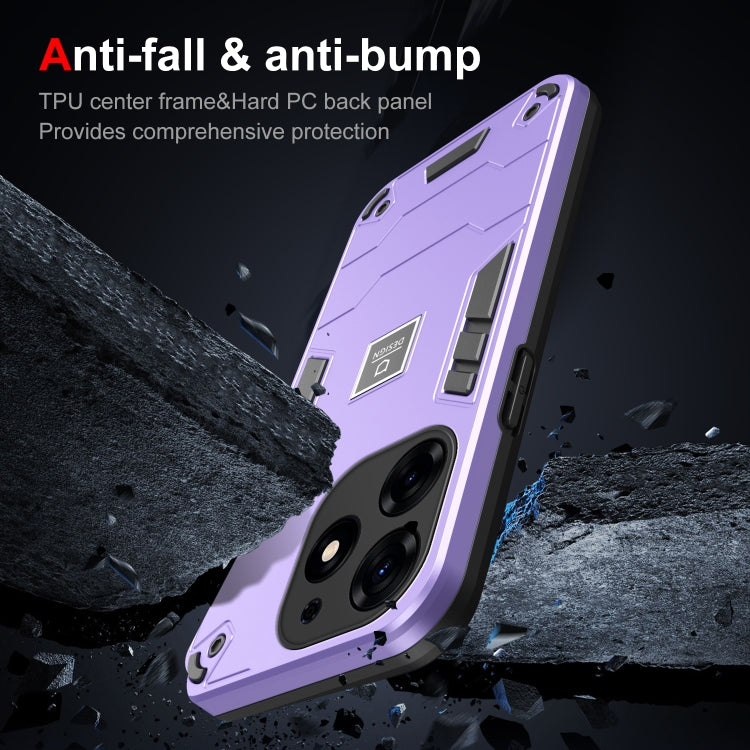 For Tecno Spark 10 Pro 2 in 1 Shockproof Phone Case(Purple)