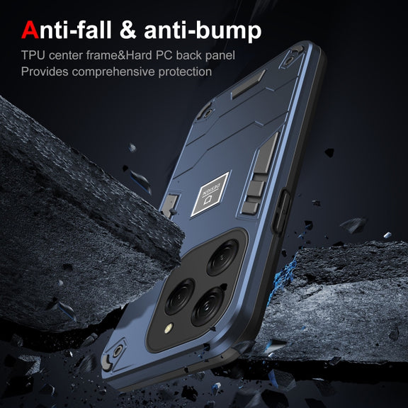 For Tecno Spark 20 Pro 2 in 1 Shockproof Phone Case(Blue)