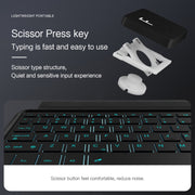 For Samsung Galaxy Tab S7+ / S7 FE / S8+ YJ-S8+ Split Bluetooth Keyboard Leather Tablet Case