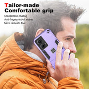 For Motorola Edge 5G 2024 Shockproof TPU Hybrid PC Phone Case(Purple)
