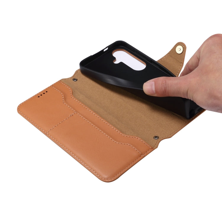 For Samsung Galaxy S24+ 5G Denior Cowhide Texture Wallet Style Leather Phone Case(Blue)