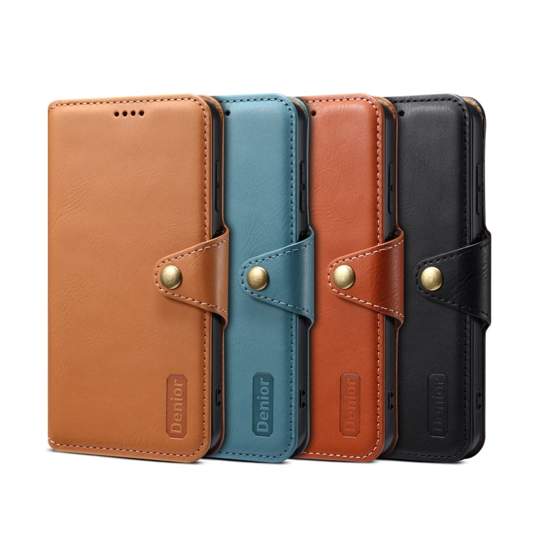 For Samsung Galaxy S24+ 5G Denior Cowhide Texture Wallet Style Leather Phone Case(Blue)