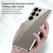 For Samsung Galaxy S25 Ultra 5G SULADA Electroplating TPU Transparent Phone Case(Black)