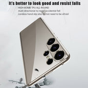 For Samsung Galaxy S25 5G SULADA Electroplating TPU Transparent Phone Case(Grey)