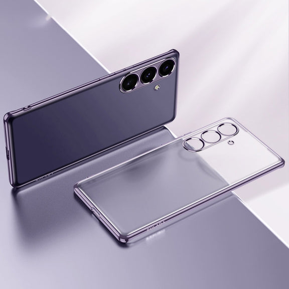 For Samsung Galaxy S24 5G SULADA Electroplating Frosted TPU Phone Case(Purple)