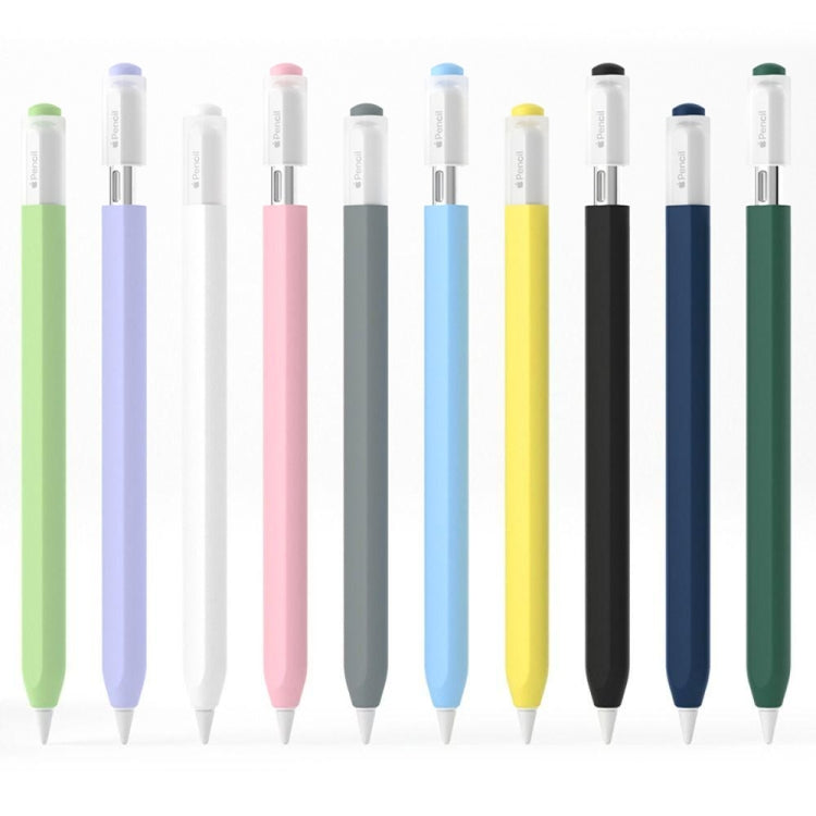 For Apple Pencil (USB-C) Jelly Silicone Stylus Pen Protective Cover(Black)