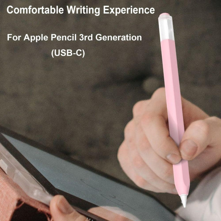 For Apple Pencil (USB-C) Jelly Silicone Stylus Pen Protective Cover(White)