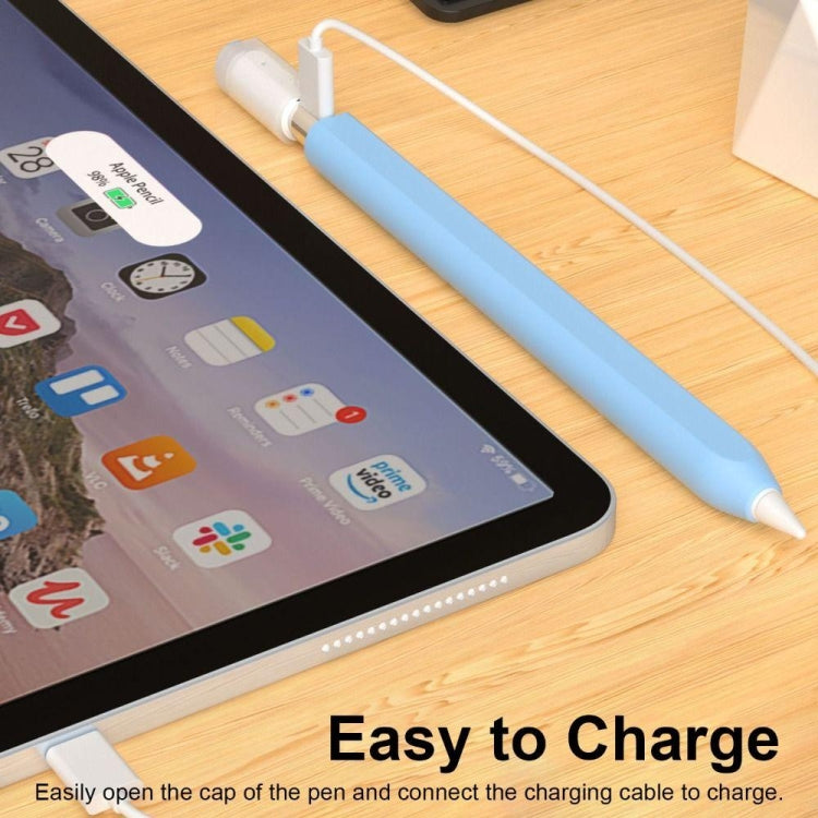 For Apple Pencil (USB-C) Jelly Silicone Stylus Pen Protective Cover(Black)