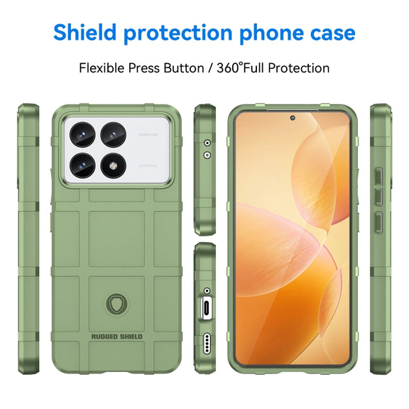 For Xiaomi Redmi K70 Full Coverage Shockproof TPU Phone Case(Green)