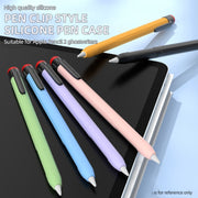For Apple Pencil 2 Pen Clip Silicone Stylus Pen Protective Case(Yellow)