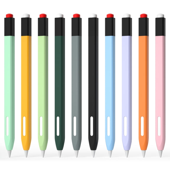 For Apple Pencil 2 Retro Pencil Style Stylus Pen Protective Case(Sky Blue)