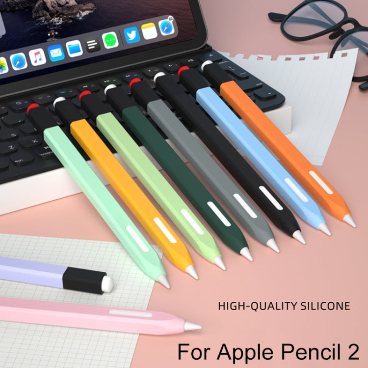 For Apple Pencil 2 Retro Pencil Style Stylus Pen Protective Case(Black)