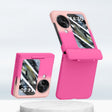 For OPPO Find N3 Flip PC Skin Feel Integrated Foldable Mid Shaft Phone Case(Rose Pink) - Find N3 Flip Cases by PMC TechLife | Online Shopping South Africa | PMC TechLife