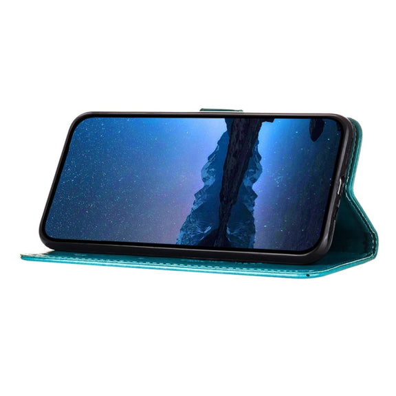 For Xiaomi Redmi K70 / K70 Pro Embossed Butterfly Leather Phone Case(Blue)