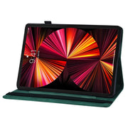For iPad Pro 12.9 2022 / Air 13 2024 Big Butterfly Embossed Leather Tablet Case(Green)