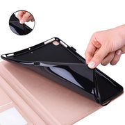 For iPad Pro 11 2024 Big Butterfly Embossed Leather Tablet Case(Rose Gold)
