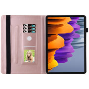 For Samsung Galaxy Tab S9 Ultra / S8 Ultra Big Butterfly Embossed Leather Tablet Case(Rose Gold)