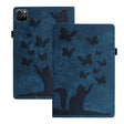 For iPad Pro 13 2024 Butterfly Cat Embossing Leather Tablet Case(Dark Blue) - iPad Pro 13 2024 Cases by PMC TechLife | Online Shopping South Africa | PMC TechLife | Buy Now Pay Later Mobicred