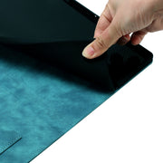 For iPad Pro 13 2024 Butterfly Cat Embossing Leather Tablet Case(Sky Blue)