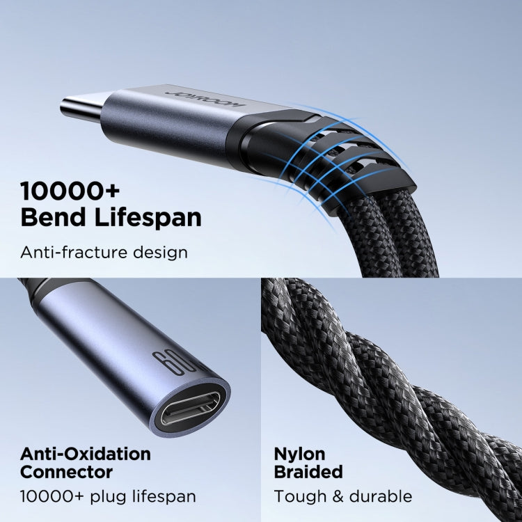 JOYROOM SY-C02 2 in 1 USB-C/Type-C to 3.5mm+USB-C/Type-C Audio Adapter Cable(Black)