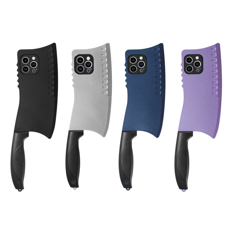 For iPhone XR Simulated Kitchen Knife TPU + PC Phone Case(Silver)