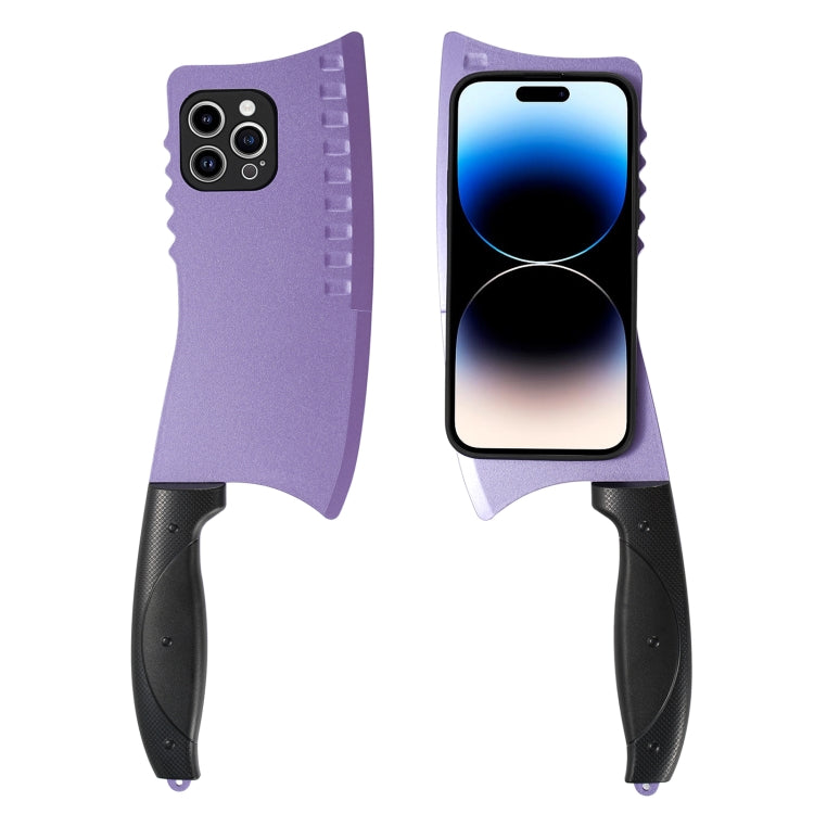 For iPhone 15 Plus Simulated Kitchen Knife TPU + PC Phone Case(Silver)