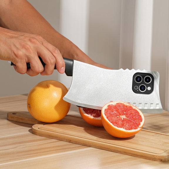 For iPhone 12 Pro Simulated Kitchen Knife TPU + PC Phone Case(Black)