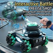 Q171 2.4G Stunt Water Bomb Battle Armor Model Remote Control Car, Specification:Single Control(Blue)