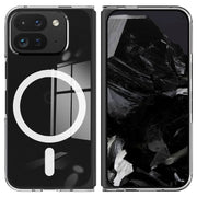 For Google Pixel 9 Pro Fold Scratchproof PC Transparent MagSafe Phone Case