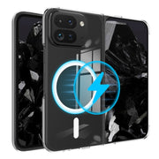 For Google Pixel 9 Pro Fold Scratchproof PC Transparent MagSafe Phone Case