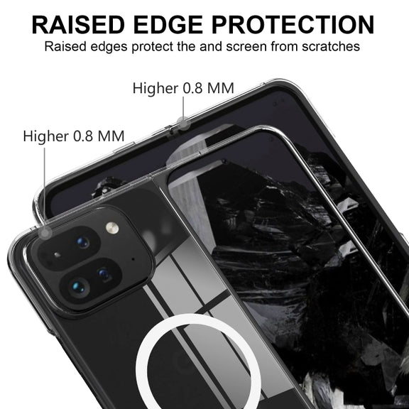 For Google Pixel 9 Pro Fold Scratchproof PC Transparent MagSafe Phone Case