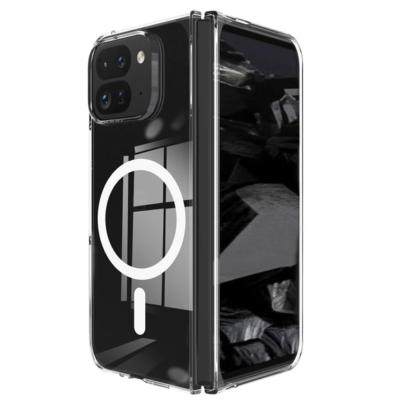 For Google Pixel 9 Pro Fold Scratchproof PC Transparent MagSafe Phone Case
