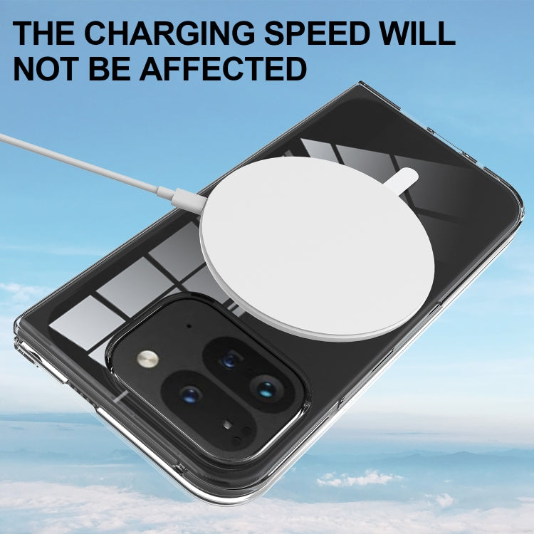 For Google Pixel 9 Pro Fold Scratchproof PC Transparent MagSafe Phone Case