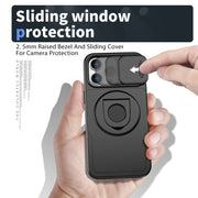 For iPhone 14 Pro Max Camshield MagSafe Ring Holder Armor Phone Case(Black)