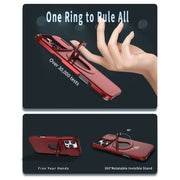 For iPhone 16 Pro Max Camshield MagSafe Ring Holder Armor Phone Case(Red)