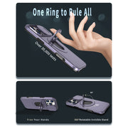 For iPhone 16 Pro Max Camshield MagSafe Ring Holder Armor Phone Case(Purple)