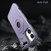 For iPhone 16 Plus Camshield MagSafe Ring Holder Armor Phone Case(Purple)