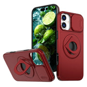 For iPhone 16 Camshield MagSafe Ring Holder Armor Phone Case(Red)
