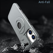 For iPhone 16 Camshield MagSafe Ring Holder Armor Phone Case(Titanium Grey)