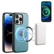 For iPhone 16 Pro Denior Cowhide Texture Leather MagSafe Phone Case(Blue) - iPhone 16 Pro Cases by Denior | Online Shopping South Africa | PMC TechLife | Buy Now Pay Later Mobicred