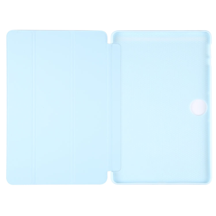 For Honor Pad 9 Tri-fold Silicone Leather Tablet Case(Ice Blue)