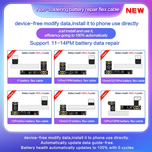 For iPhone 13 / 13 mini I2C External Battery Repair Cable