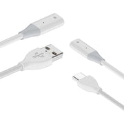 For Apple Pencil 1 USB to 8 Pin Stylus Charging Cable with Indicator Light, Length:0.5m(White)