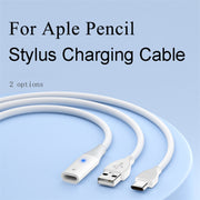 For Apple Pencil 1 USB to 8 Pin Stylus Charging Cable with Indicator Light, Length:0.5m(White)