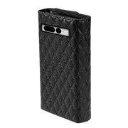 For Google Pixel 8 Zipper Multi-Card Wallet Rhombic Leather Phone Case(Black)