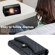 For Google Pixel 7 Zipper Multi-Card Wallet Rhombic Leather Phone Case(Black)