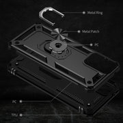 For Motorola Moto G Play 5G 2024 Shockproof TPU + PC Phone Case with Holder(Black)