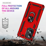 For Motorola Edge 2024 Shockproof TPU + PC Phone Case with Holder(Red)